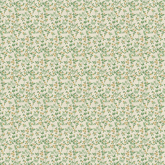 Petite Petals: Stippled Branches in Green