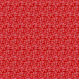 Petite Petals: Stippled Branches in White on Red