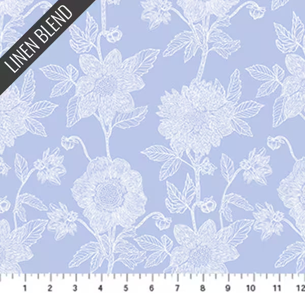 Silhouette: Stitched Dahlia in Cornflower