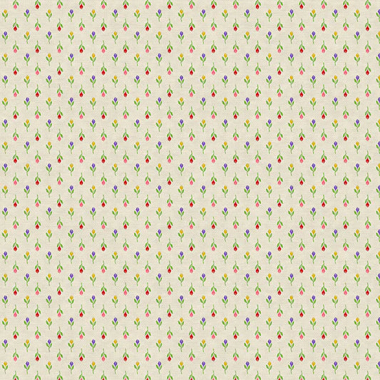 Petite Petals: Stitched Tulips in Multi