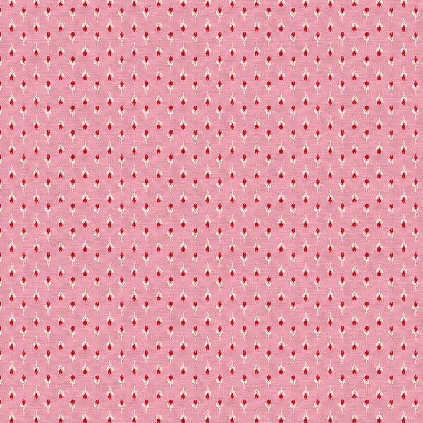 Petite Petals: Stitched Tulips in Red