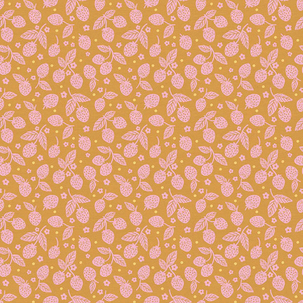 Berries & Blossoms: Strawberries in Gold