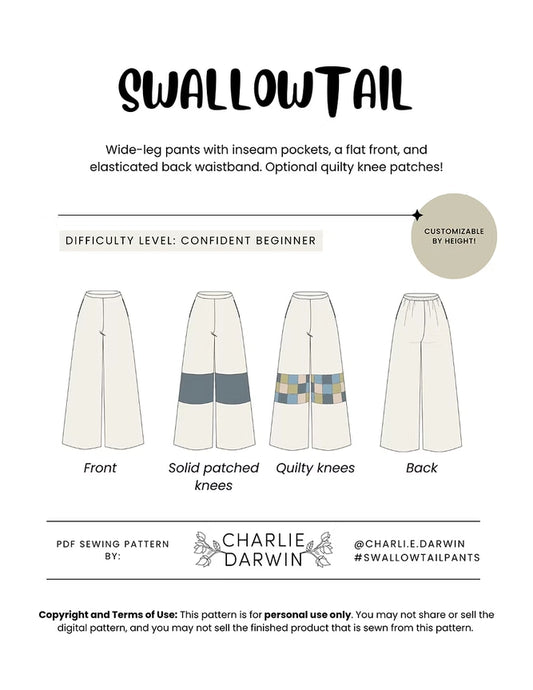 Swallowtail Pants Pattern