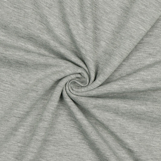 Sweat Fleece Knit in Light Grey Melange