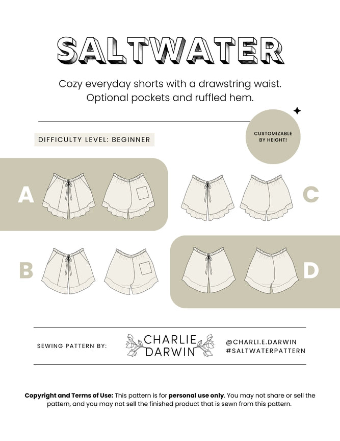 Saltwater Shorts Pattern