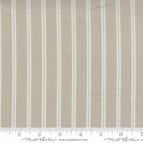 Flower Pot: Garden Row Stripe in Taupe