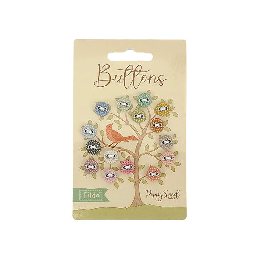 Tilda: Poppy Seed Basics Buttons, 15 pcs