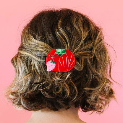 Sarah Hearts: Sewing Tomato Pincushion French Barrette
