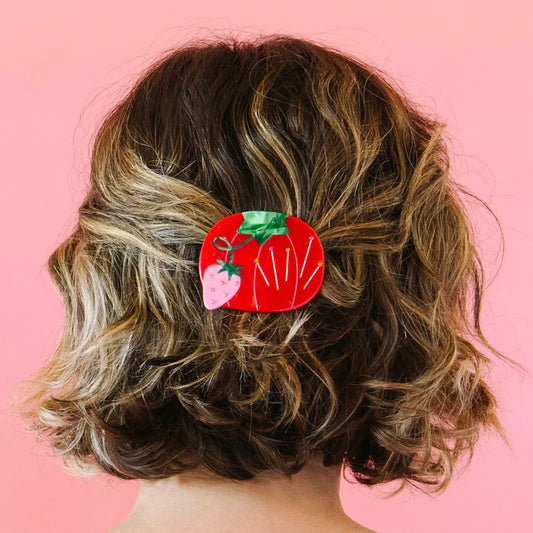 Sarah Hearts: Sewing Tomato Pincushion French Barrette