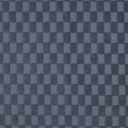 Cotton Towel Fabric in Knit Checks: Blue