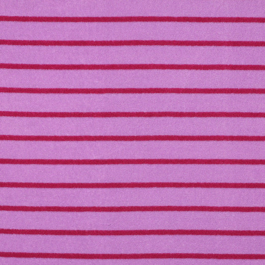 Cotton Towel Fabric in Yarn Dyed Stripes: Fuchsia & Pink