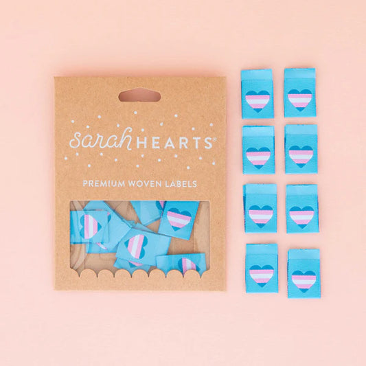 Sarah Hearts Labels: Trans Hearts