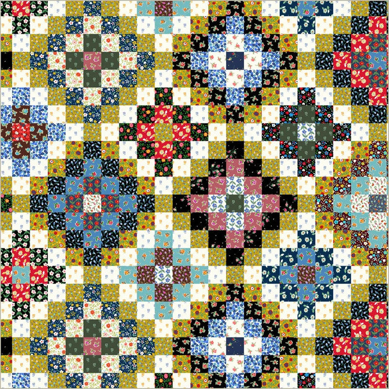 Pocket Posies: Trip Around the Garden Whole Cloth in Multi