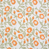 Indian Block Prints: Trumpet Vines in Sage