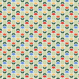 Cozy Cottage Blenders: Tulip Grid in Green & Red