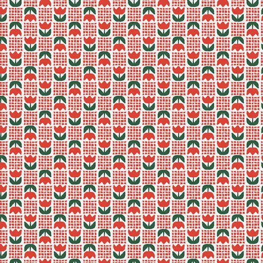 Cozy Cottage Blenders: Tulip Grid in Red