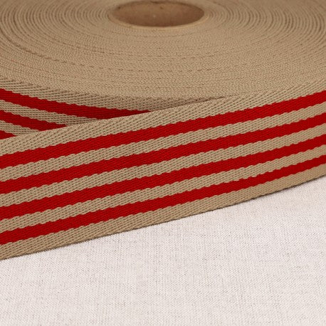 1 5/8" Webbing - Striped, Multiple Colors