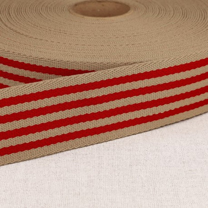 1 5/8" Webbing - Striped, Multiple Colors
