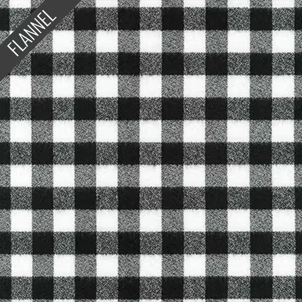 Mammoth Flannel: Two-Check Plaid in White