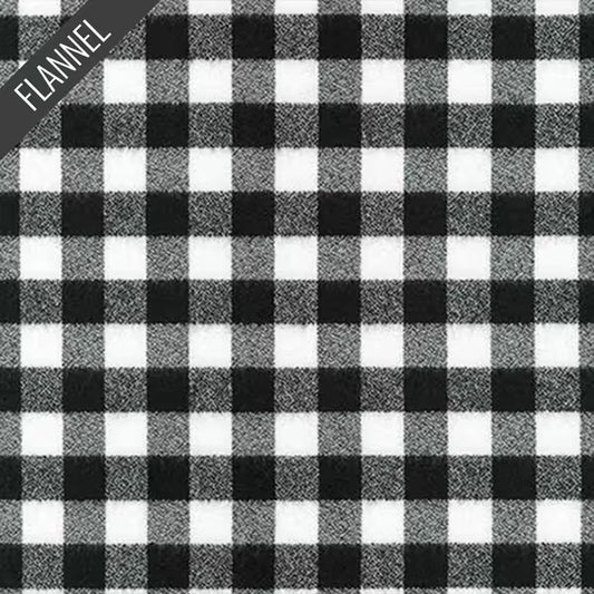 Mammoth Flannel: Two-Check Plaid in White