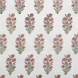 Indian Block Prints: Wild Floral in Blushing