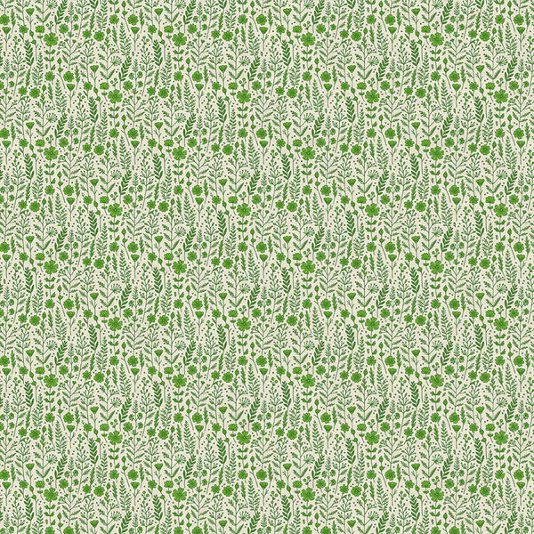 Petite Petals: Wildflowers in Green
