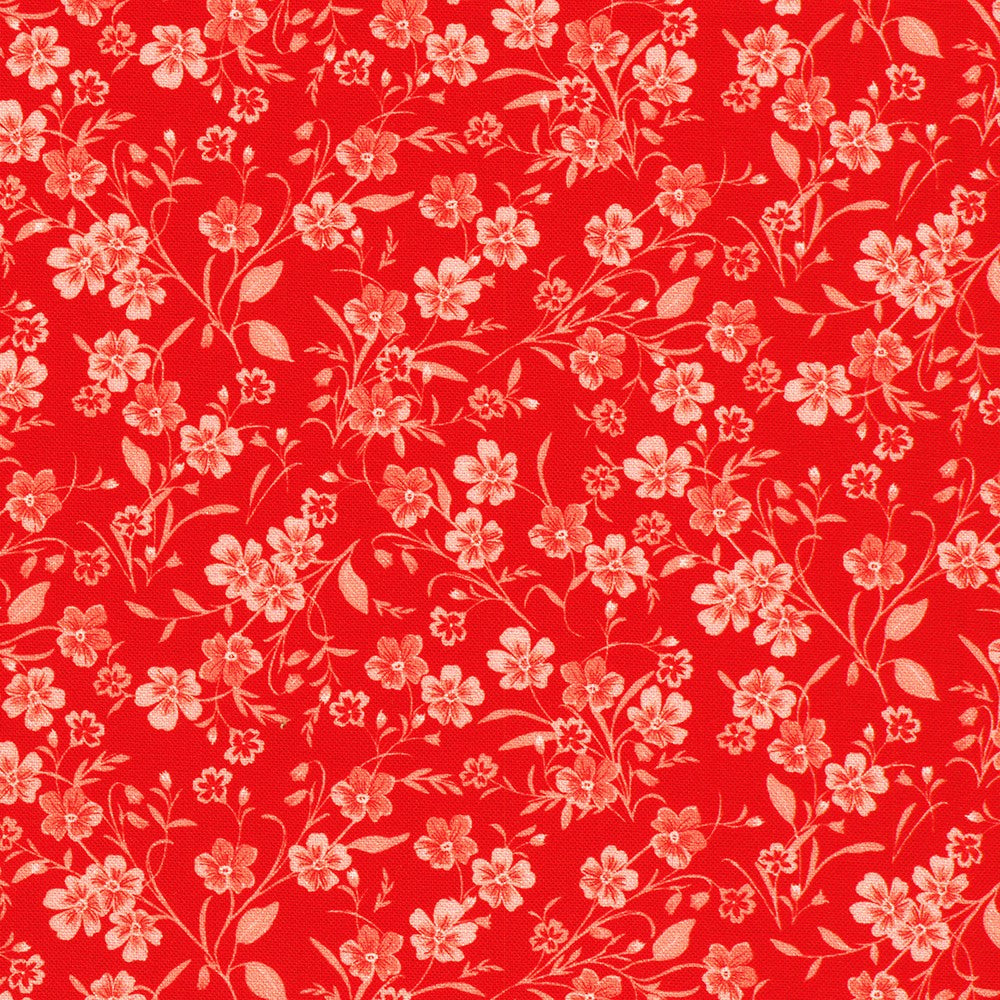 Fabric Market: Wildflowers in Strawberry