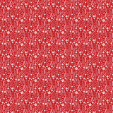 Petite Petals: Wildflowers in White on Red