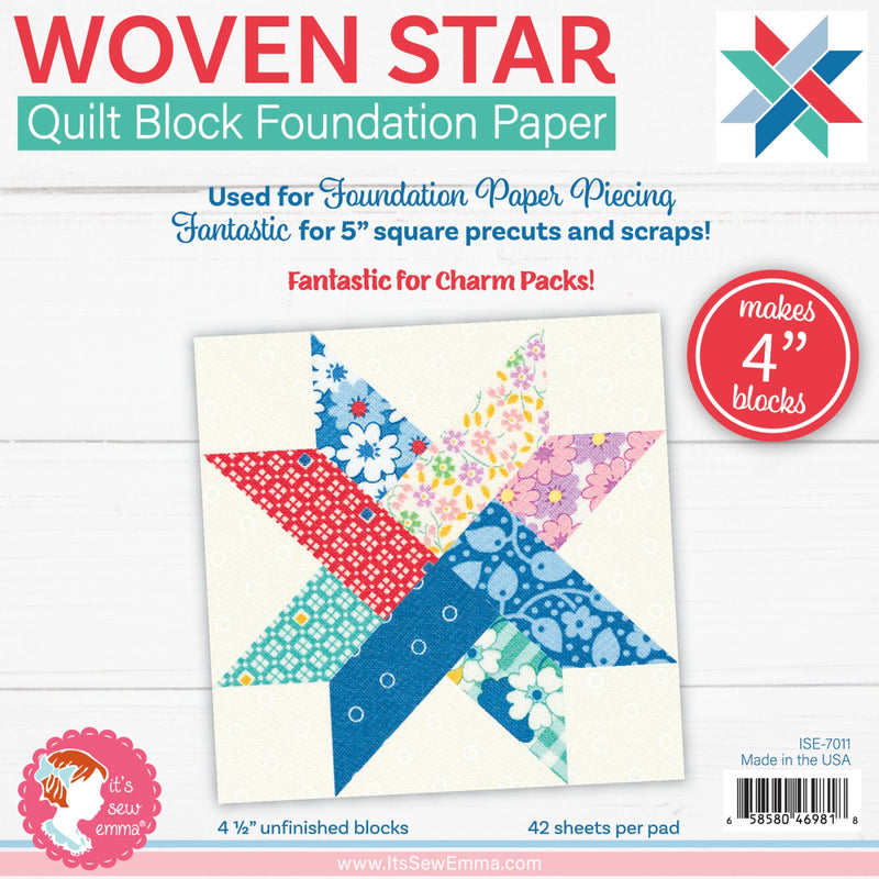 4" Woven Star Foundation Papers