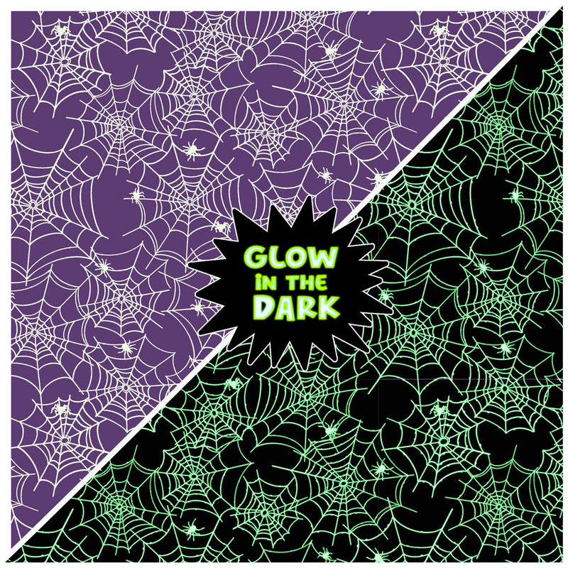 Toil and Trouble: Glow in the Dark Spiderweb in Purple