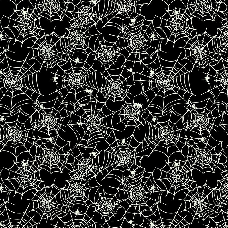 Toil and Trouble: Glow in the Dark Spiderweb in Black