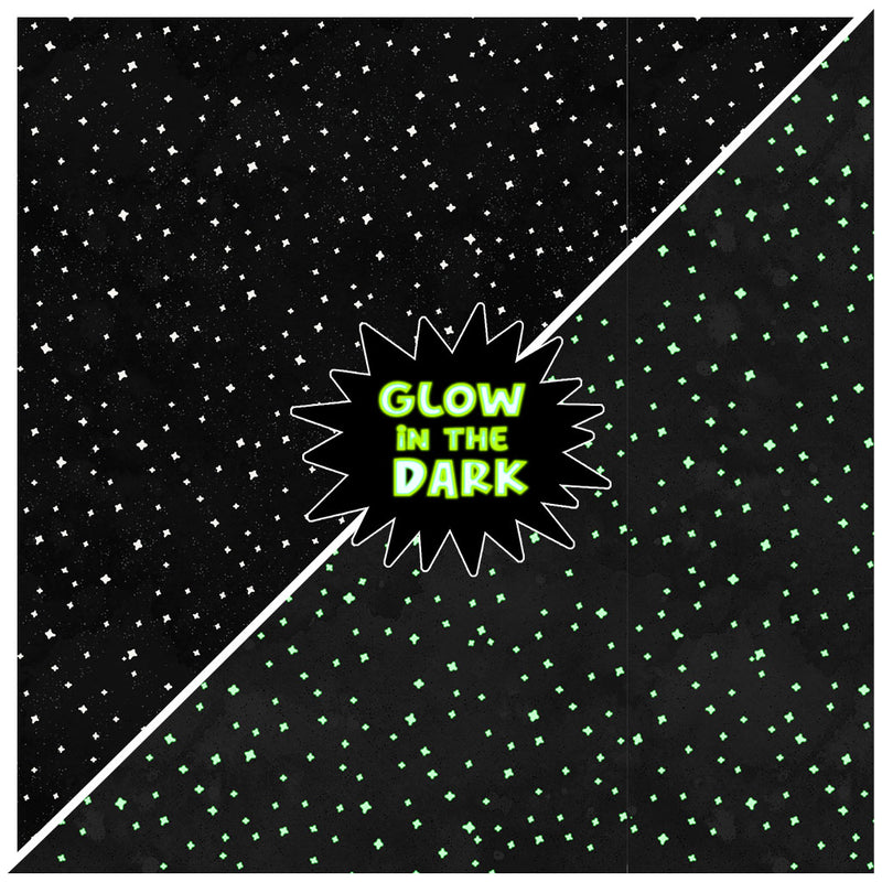 Toil and Trouble: Glow in the Dark Stars in Black