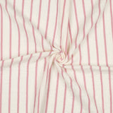 Cotton Double Gauze: Yarn Dyed Stripes in Mauve