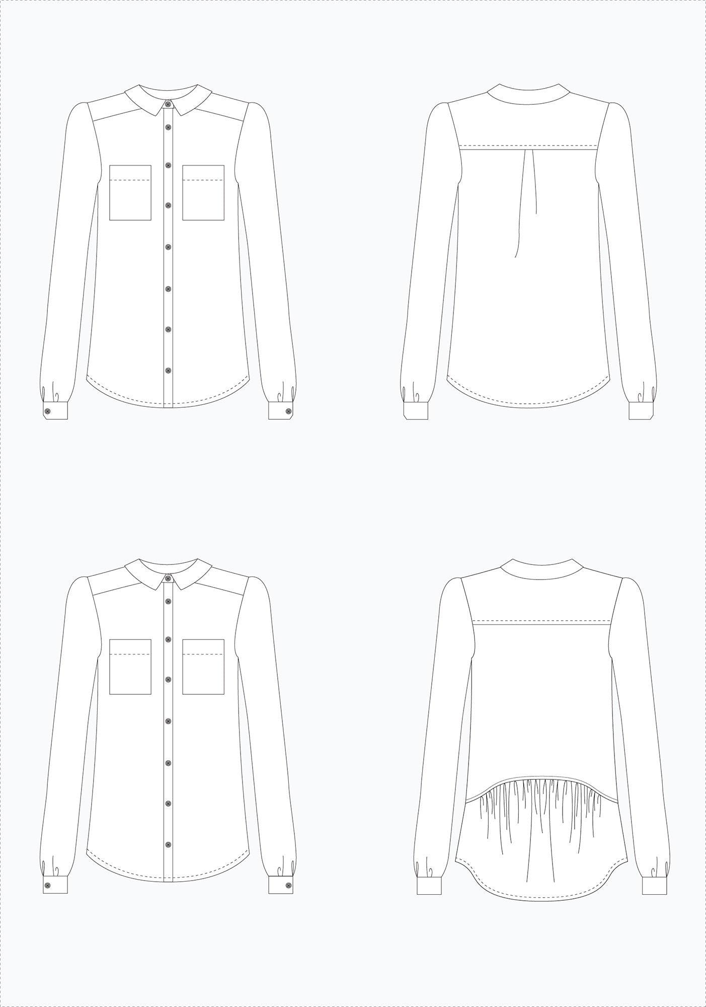 Grainline Studio- Archer Button Up - Two Size Ranges