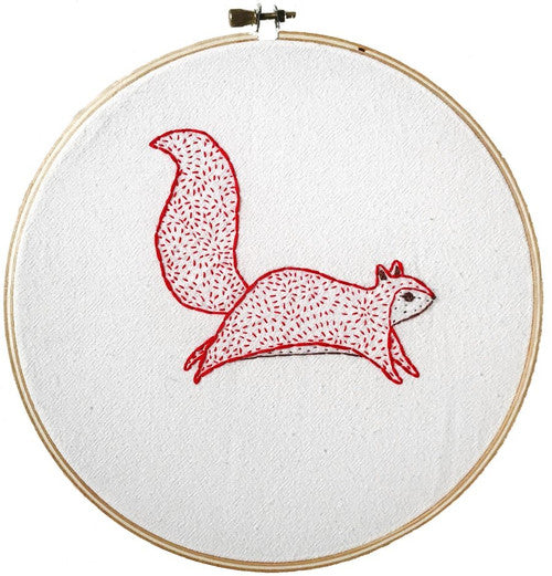 Gingiber Bramble Squirrel Embroidery Sampler