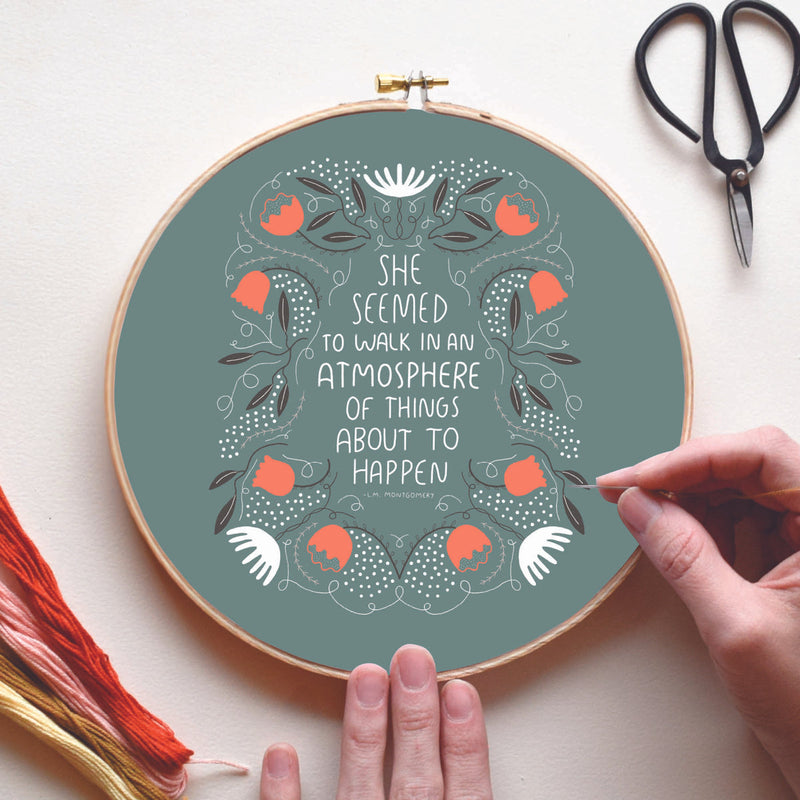 Gingiber Walk in an Atmosphere Embroidery Sampler