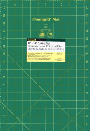 Omnigrid Cutting Mat Green with Yellow - 12in x 18in