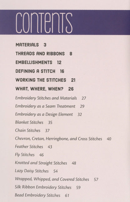 Handy Pocket Guide: Embroidery Stitching by Christen Brown