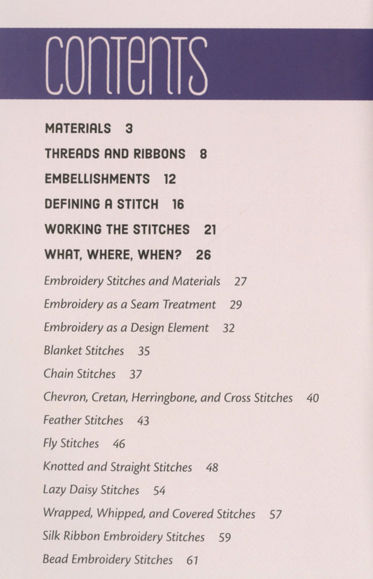 Handy Pocket Guide: Embroidery Stitching by Christen Brown