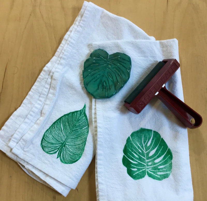 Block Print Tea Towel Workshop w/Rachel