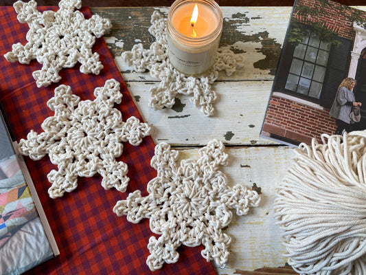 Crochet Bobbiny Snowflake Coasters w/ Rachael