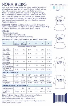 Children's Corner Patterns: Nora Dress