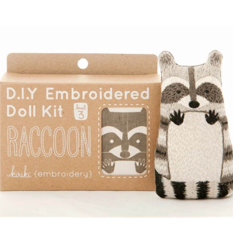 Raccoon Embroidery Kit