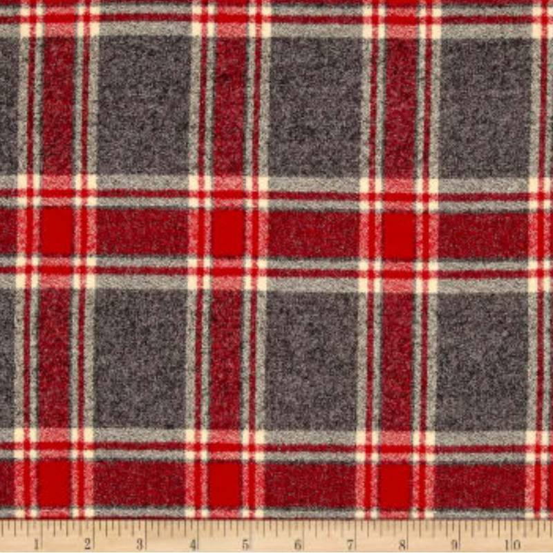 Mammoth Flannel: Red and Grey