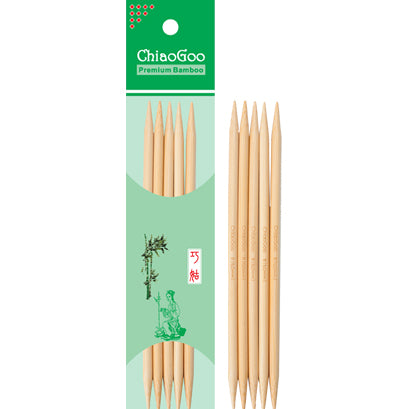 Chiaogoo Bamboo Double Point 6" Multiple Sizes