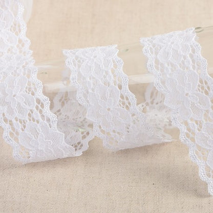 Elastic Floral Lace - 25mm Wide - Multiple Colors