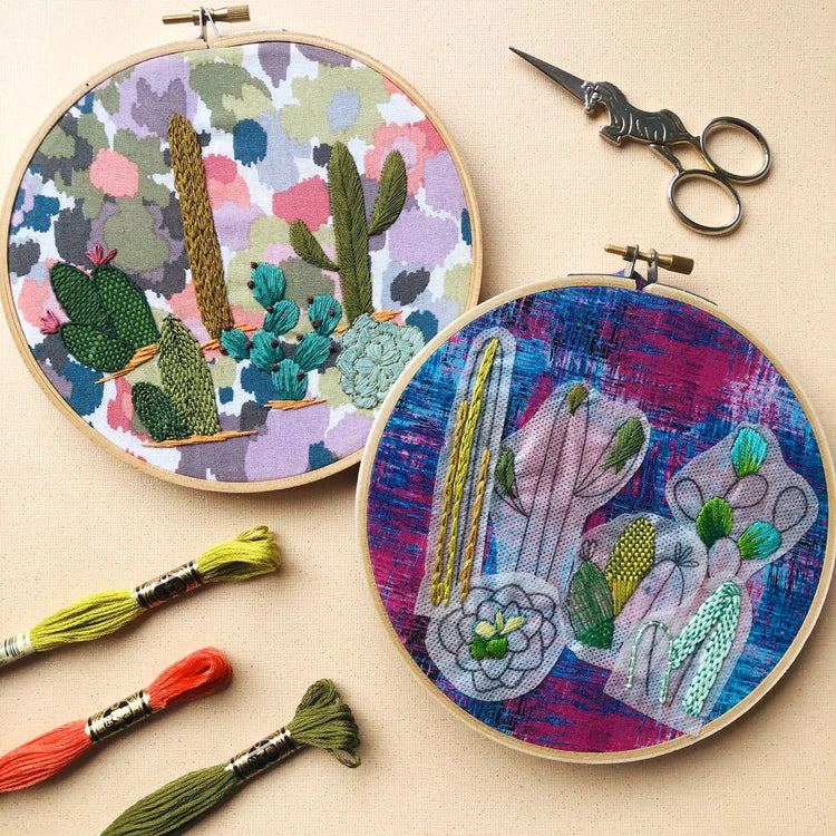 Cacti - Peel, Stick, and Stitch Hand Embroidery Designs