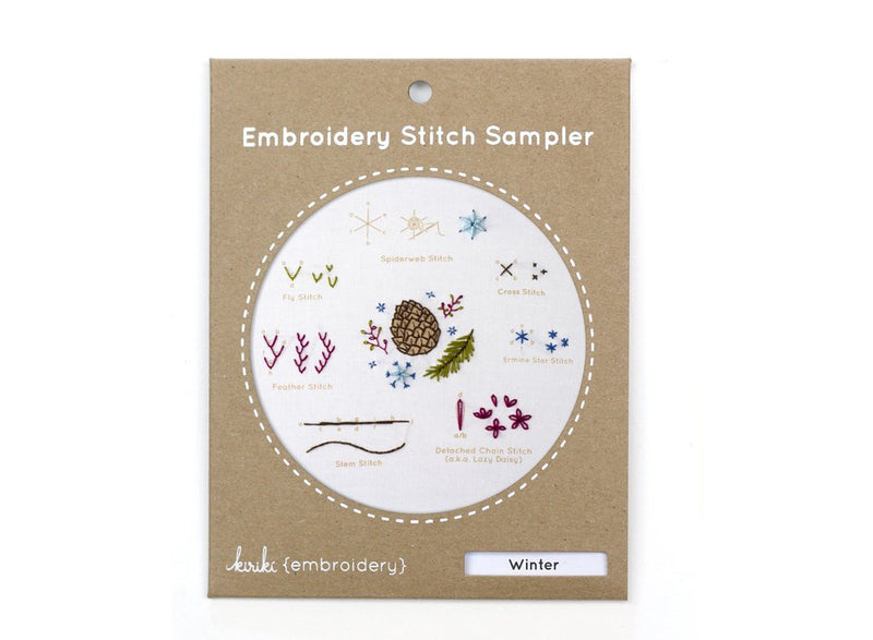 Winter - Embroidery Stitch Sampler