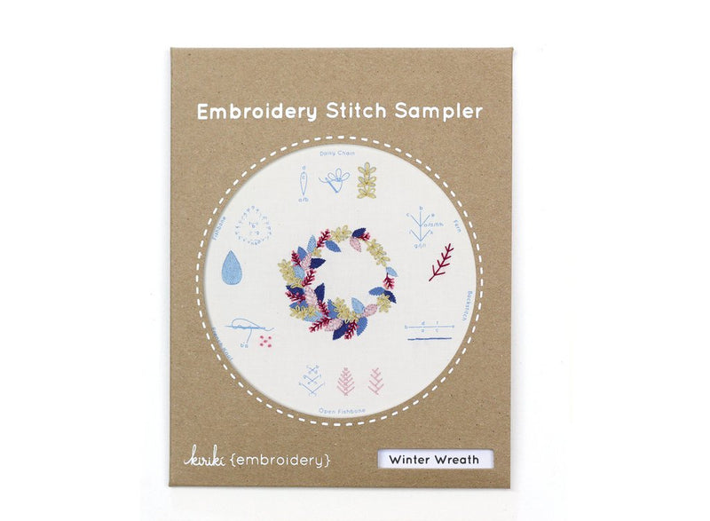 Winter Wreath - Embroidery Stitch Sampler