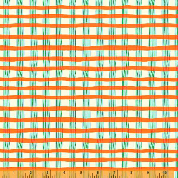 Lucky Rabbit: Painted Plaid in Orange